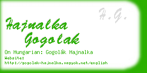 hajnalka gogolak business card